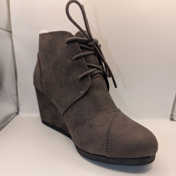 MARCOREPUBLIC Wedge Charcoal Gray Boots / Bootie Size 5 - Picture 5 of 10